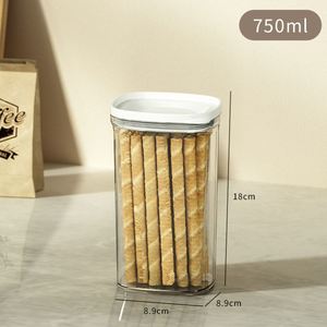 Boîtes de conservation en plastique scellées pour la cuisine, résistantes à l'humidité, adaptées aux aliments, pour céréales, légumineuses, organisateur de garde-manger - Product Image 2