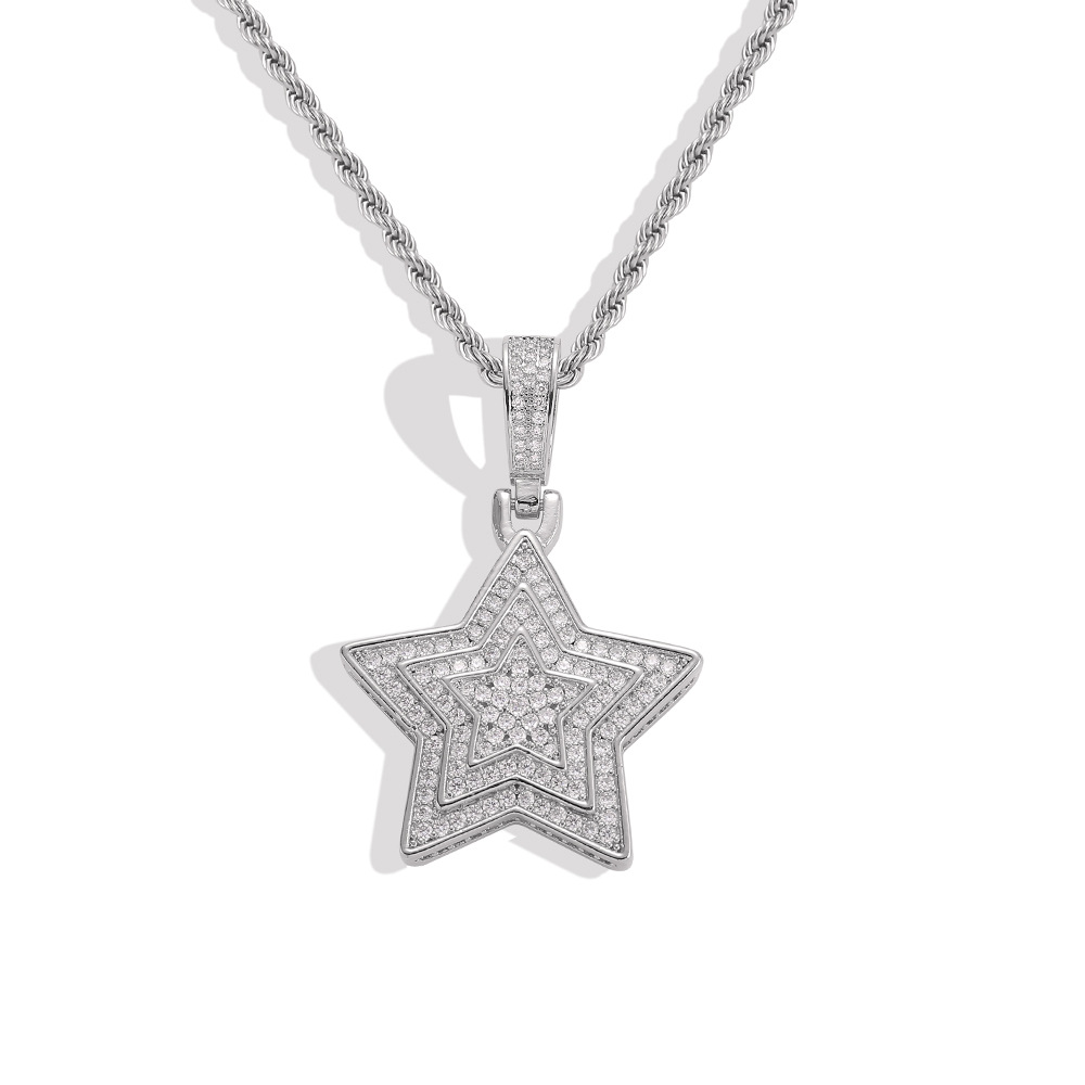 Silver pendant + 3mm 24inch twist chain