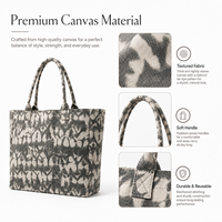 Sac fourre-tout en toile délavée à l'acide avec logo personnalisé, fermeture éclair, sac à main portable extra large pour le streetwear