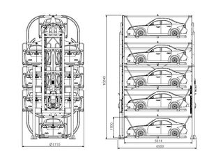 Giá Thấp Mini Thông Minh Dọc <span class=keywords><strong>Rotary</strong></span> Hệ Thống Đỗ Xe - Product Image 4