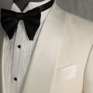 Traje de esmoquin clásico MTM para <span class=keywords><strong>hombre</strong></span> con solapa chal, chaqueta y chaleco, traje de novio a medida, esmoquin blanco personalizado para <span class=keywords><strong>hombre</strong></span>, 3 piezas - Product Image 2
