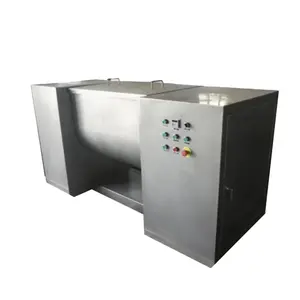 Industrial wet dry powder groove type blender trough shape double paddle mixer for pepper