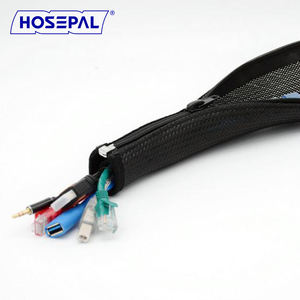 Escudo de manga de envoltura trenzada con cremallera de HosePal para la gestión de cables de <span class=keywords><strong>maquinaria</strong></span> <span class=keywords><strong>ferroviaria</strong></span> automotriz - Product Image 5