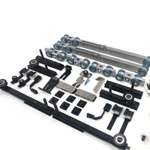 Herrajes para Puertas Corredizas de Aluminio Delgadas con Cierre Suave Doble Sincronizado de 80 kg y 3 Puertas - Product Image 1