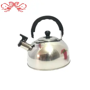 DF贸易公司批发3L口哨水壶不锈钢平底壶感应茶壶大容量