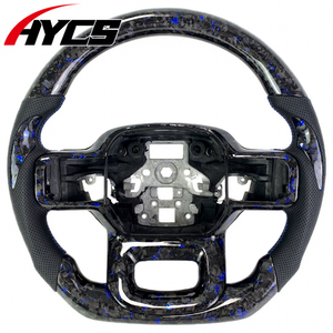 Sportstuurwiel van blauw gesmeed carbon fiber, op maat gemaakt voor Ford F150 3.5T Raptor R Lobo 2019-2025 Ranger auto-interieur accessoires. - Product Image 1