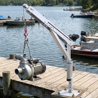 Davit de quai en aluminium portable, bras de levage de bateau pour petits bateaux, radeaux de sauvetage, lancement de tuyaux d'égout