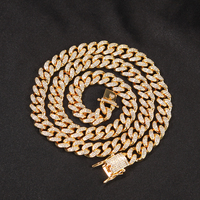 Lieyuyuan — collier hip hop en zircon cubique, 10mm, chaîne à mailles cubaines, Bracelet, vente en gros, bijoux pour femmes et hommes