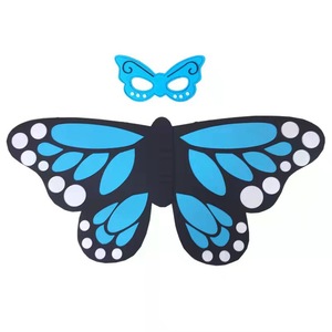 Nouveau design grande taille enfants Costume d'Halloween oiseaux en feutre Cape ailes avec masque pour les yeux Logo personnalisé Cape d'ange de Noël pour les filles - Product Image 2