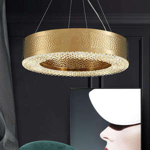 Luxury Custom Modern Gold Round <b>Crystal</b> LED <b>Chandelier</b> Luxury Ceiling <b>Light</b> for Living Room Dining - Product Image 4
