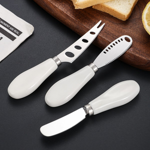 Cheese <b>Knife</b> <b>Set</b> Stainless Steel Ceramic Handle Dishwasher Safe Cheese Tools - Product Image 3