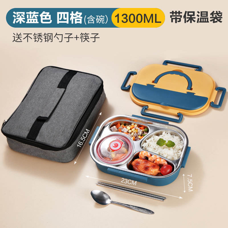 Dark blue four compartments +thermal bag