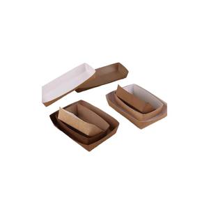 Bandeja Desechable Cuadrada de Papel Kraft para Comida Rápida, Bandeja de Servicio de Grado Alimenticio para Ensaladas, Papas Fritas, Bocadillos, Restaurantes y Cafeterías - Product Image 1