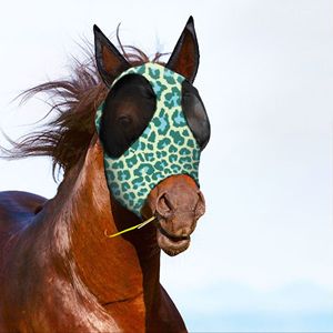Cavallo Anti-mosca maglia EquineMask elastico copertura per il viso del cavallo proteggi Stretch Bug flymak cavallo con orecchie coperte naso lungo - Product Image 4