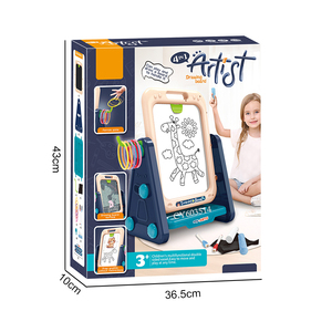 Tablero de dibujo multifunción 2024, tablero de dibujo de juguetes educativos de dos caras para niños pequeños - Product Image 6