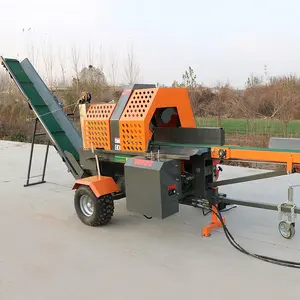 China supplier 27hp gasoline diesel automatic log splitter 50 ton wood splitter