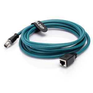 ZBLZGP CAT7 M12 8-Pin X-Code Male to <b>RJ45</b> Female <b>Cable</b>,Shielded, Compatible with Hirschmann Spider 5TX & Weidmller IE-SW-VL08 - Product Image 3