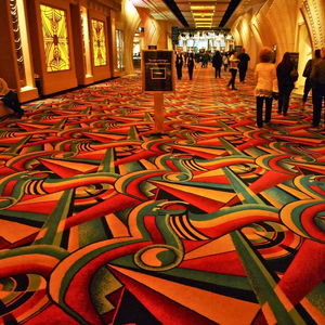 Mur de <span class=keywords><strong>laine</strong></span> commerciale Akmeister de luxe en nylon 10mm personnalisé pour centres commerciaux hôtels casinos-conception imprimée résistante au feu - Product Image 1