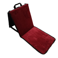 Tapis de prière musulman de luxe du Moyen-Orient en gros, tapis de mosquée pliable en relief 3D, dossier uni pour les voyages en voiture