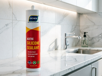 Fabricant R&D de mastic silicone anti-âge sans solvant pour l'étanchéité des éviers en verre feuilleté, certifié ISO14001