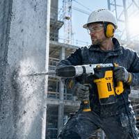 GSFixtop Professioneller Schwerlast-Elektro-Bohrhammer - Industriequalität 1250W 220V für Beton, Ziegel & Stein