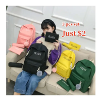 Ensemble de sacs à dos scolaires personnalisés 3 pièces grande capacité en tissu Oxford avec logo personnalisé et fonction imperméable pour étudiants