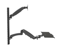 Supports V-mounts réglables en aluminium pour bureau/mur, écran 13-27'', plateau pour clavier réglable en hauteur, capacité de charge 3-8 kg, ordinateur