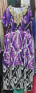 Bata de algodón personalizada de talla grande para mujer, holgada, con encaje, lentejuelas, borlas, turbante, vestido africano Dashiki con pañuelo - Product Image 6