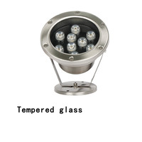 Luz Subacuática LED RGB de Acero Inoxidable de 9w con Cambio de Color Multicolor, 12v DC, para Acuarios y Piscinas