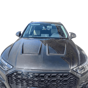 Nouveau kit de capot moteur en fibre de carbone 2016-2024 pour Audi Q5 - Installation par vis - Noir - Garantie 1 an - Product Image 3