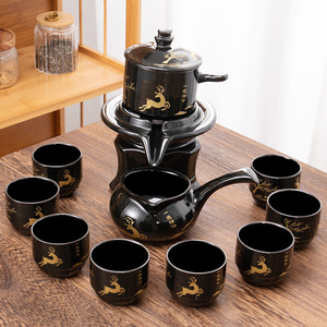 Tea Set Ceramic Automatic Tea Maker With Deer Pattern Home Brewing Kit Business Gift - Product Image 3