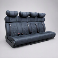 Siège-lit en cuir AutoLiuma 4 places pour camping-car, banquette pour camping-car, caravane, motorhome, conversion de camping-car, siège de remplacement modifié