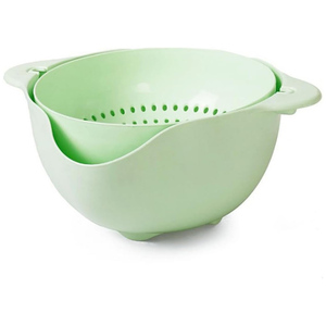 Passoire de cuisine double couche flexible pour évier, sans BPA, en PP de qualité alimentaire, pour salade, avec écoulement d'eau par robinet, DIY, portable, grande taille - Product Image 1