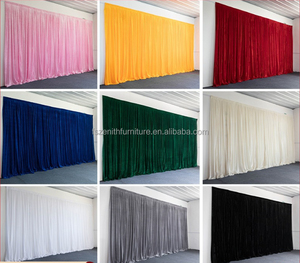 Cortinas de fondo de terciopelo de lujo para escenario de fiesta de cumpleaños personalizadas, cortinas de tela para decoraciones de boda - Product Image 4