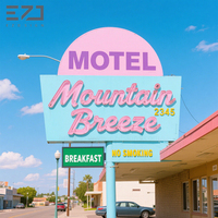 Enseigne lumineuse au néon personnalisée, enseigne de motel vintage pour l'extérieur, enseigne de pylône côté route, signalisation de chapiteau pour motel