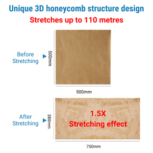 Eco Friendly Recyclable Kraft Honeycomb <b>Paper</b> Dispenser Custom Logo <b>Biodegradable</b> Cushion Wrapping <b>Paper</b> Wrap Box for Ecommerce - Product Image 6