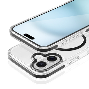 Venta al por mayor 2,5 MM TPE TPU acrílico magnético teléfono cubierta a prueba de golpes caso para <span class=keywords><strong>iPhone</strong></span> 16 muestra gratis - Product Image 2