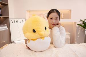 ตุ๊กตาไก่ยัดนุ่นรูปสัตว์น่ารักสีเหลืองมาใหม่นุ่มน่ารักน่ารักทำจากผ้าฝ้าย PP ใส่สบายใช้งานได้จริง - Product Image 2