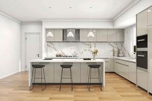 Modern Modular Cabinets European Style Lacquer Kitchen Design Made in China - Product Image 4