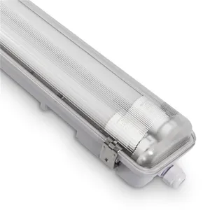 Acero IP65 Resistente a la intemperie Lineal Led Tri-Prueba de luz 40w IP65 Doble T8 Tubo lámpara impermeable Accesorio