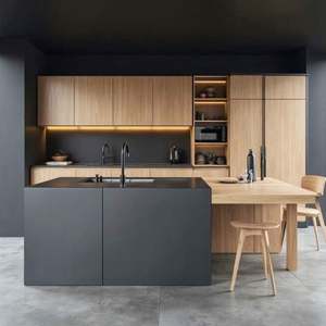 Armoires de cuisine modulaires modernes en bois de chêne sur mesure pour appartements et villas - Product Image 4