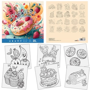 Set di 8 Libri da Colorare a Tema, 20 Pagine, Carta Spessa Anti-sbavatura per Bambini e Adulti, Regalo Artistico Antistress - Product Image 3