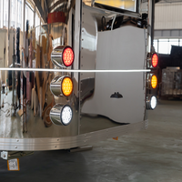Camionnette à glaces mobile, remorque alimentaire, petite, pliable, entièrement équipée, avec cadre en acier inoxydable, pour la vente de glaces