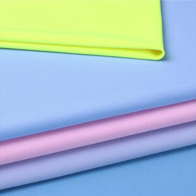 High Quality Custom Color 94% Polyester 6% Spandex Single Side Knitted Garment Fabric
