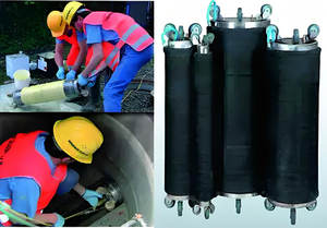 سدادات أنابيب قابلة للنفخ محمولة بدرجة احترافية مانعة للتسرب ، وسادة هوائية مطاطية طبيعية متينة لإصلاح الأنابيب - Product Image 6