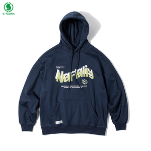 Sudadera con capucha personalizada para hombre, ropa deportiva masculina de gran tamaño, con bordado de alta calidad, estilo <span class=keywords><strong>Cityboy</strong></span>, Color sólido, Casual - Product Image 3