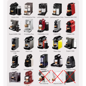 Convient pour les capsules de machine à café <span class=keywords><strong>Nespresso</strong></span> de Nestlé, coque de filtre rechargeable et réutilisable, version graisse - Product Image 2