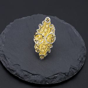 JXX Hot Sale Dubai Gold-Plated Brass <b>Rings</b> Nigerian Big Flower Design Trendy Gold <b>Finger</b> <b>Ring</b> for Men and Women's Jewelry - Product Image 2