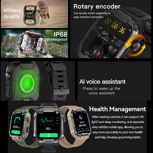 Nouvelle montre connectée MK66 pour l'extérieur, surveillance de la santé, réveil, rappel de sédentarité, suivi sportif, montre intelligente pour femmes et hommes - Product Image 3
