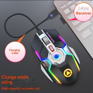 Rechargeable Wireless <b>Mouse</b>, RGB Glowing Silent Gaming <b>Mice</b>, Ergonomic Portable Computer Accessories for Laptop Desktop - Product Image 3